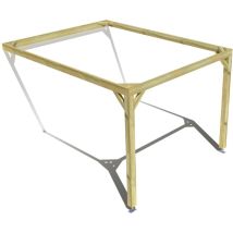 Pergola bois • 3m x 4m • adossée • cadre simple • livraison comprise