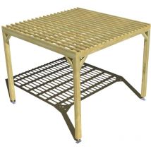 Ma Pergola Bois - Pergola bois • 3m x 3m • indépendante • sens largeur • lattage bois • livraison comprise