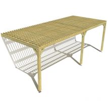 Ma Pergola Bois - Pergola bois • 7m x 3m • adossée • sens largeur • lattage bois • livraison comprise