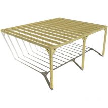 Ma Pergola Bois - Pergola bois • 6m x 5m • adossée • sens profondeur • livraison comprise