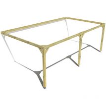 Ma Pergola Bois - Pergola bois • 7m x 4m • adossée • cadre simple • livraison comprise