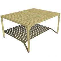 Ma Pergola Bois - Pergola bois • 5m x 4m • indépendante • sens largeur • platelage bois • livraison comprise