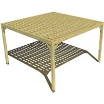 Ma Pergola Bois - Pergola bois • 4m x 4m • indépendante • sens largeur • platelage bois • livraison comprise