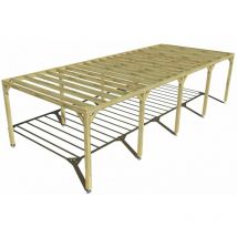 Ma Pergola Bois - Pergola bois • 10m x 4m • indépendante • sens profondeur • livraison comprise