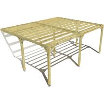 Ma Pergola Bois - Pergola bois • 6m x 5m • adossée • sens largeur • livraison comprise