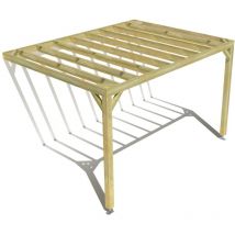Ma Pergola Bois - Pergola bois • 4m x 3m • adossée • sens profondeur • livraison comprise