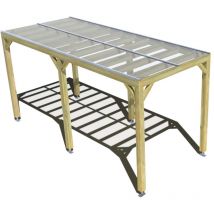 Ma Pergola Bois - Pergola bois • 2m x 5m • indépendante • sens largeur • couverture étanche transparente incluse • livraison comprise