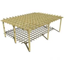 Ma Pergola Bois - Pergola bois • 7m x 5m • indépendante • style retro • livraison comprise