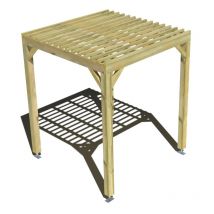 Ma Pergola Bois - Pergola bois • 2m x 2m • indépendante • sens profondeur • lattage bois • livraison comprise