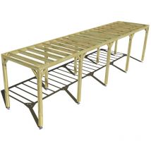 Ma Pergola Bois - Pergola bois • 10m x 2m • indépendante • sens profondeur • livraison comprise