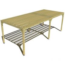 Ma Pergola Bois - Pergola bois • 7m x 3m • indépendante • sens largeur • lattage bois • livraison comprise
