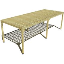 Pergola Bois • 8m X 3m • Indépendante • Sens Profondeur • Lattage Bois • Livraison Comprise