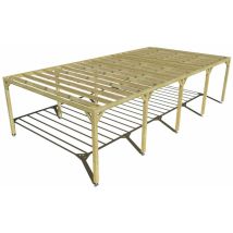 Pergola Bois • 10m X 5m • Indépendante • Sens Profondeur • Livraison Comprise