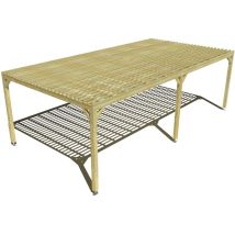 Pergola Bois • 8m X 4m • Indépendante • Sens Profondeur • Lattage Bois • Livraison Comprise