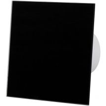 Airroxy - Black Glass Front Panel 100mm Timer Extractor Fan for Wall Ceiling Ventilation