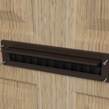 Stormguard - Brown Internal pvc Letterbox Draught Excluder Seal With Brush & Flap