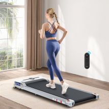 Black Lord - Walking Pad, Treadmill for Home, Under Desk Treadmill with led Display & Bluetooth Speaker & Remote Control - Silver