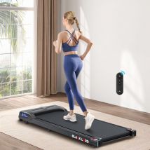 Black Lord - Walking Pad, Treadmill for Home, Under Desk Treadmill with led Display & Bluetooth Speaker & Remote Control - Black