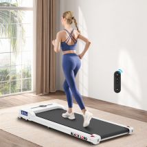 Black Lord - Walking Pad, Treadmill for Home, Under Desk Treadmill with led Display & Bluetooth Speaker & Remote Control - White