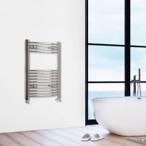 800x500mm(HxW)Chrome Curved Center Heated Towel Track Heated Towel Radiator - Sky Bathroom
