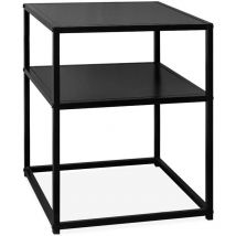 Metal bedside table, metal, 1 shelf, industrial L43xW40xH52cm - Black
