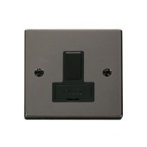 Se Home - Black Nickel 13A Fused Connection Unit Switched - Black Trim