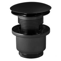 Slotted Button Waste Basin Plug Black Sink Click Clack