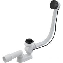 Alcaplast - Black Bathtub Waste With Flexible Overflow Bath Drain Trap