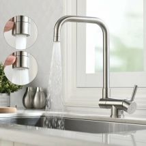Black Pull-Down Kitchen Faucet 360° Swivel Kitchen Mixer Tap Flexible High Quality Sink Mixer Tap in Chrome Brass