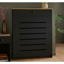 Vale Designs - Galiflo Black Radiator Cover with Storage Drawer 780 x 955 Small