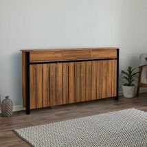 Galiflo - Brown Wooden Radiator Cover with Storage Drawer 1600 x 930mm Large