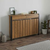 Galiflo - Brown Wooden Radiator Cover with Storage Drawer 1190 x 930mm Medium