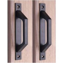 (Black)Barn Door Handles No Drilling Holes