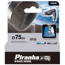 Spazzola a tazza 75 mm per trapani Black and decker