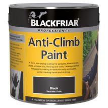 Blackfriar - Anti-Climb Vandal Security Paint - Outdoor Semi-Matt Black - 5 Litre