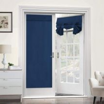 Blackout Curtain for French Doors - Thermal Insulated Blackout Glass Door Curtain Panel Curtain for Door Window Curtains, 26 x 68 Inches 1 Navy Blue