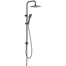 Hydroland - blackroma Colonne de douche sans mitigeur hauteur réglable 80 à 115 cm noir mat