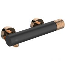 Black Dark Gold Shower Mixer Wall Mounted Engraved