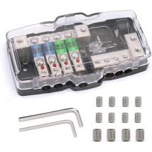 Beijiyi - Blade-Sicherungshalter, Auto-Audio-Stereo-ANL-Verteilerblöcke, 4-Wege-Sicherungskastenblock, 0/4GA, 30 a, 60 a, Leistungsblock