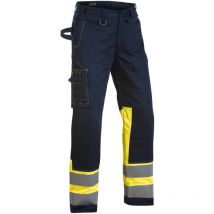 Blakläder Multinorm-Bundhose, marineblau / gelb, Konfektionsgröße 56