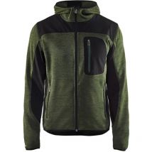 Veste de travail tricotée à capuche 4930 - Vert armée/Noir xs