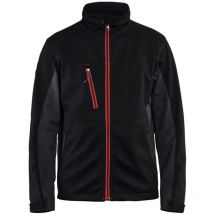 Blakläder Softshell Jacke Service Plus, schwarz / rot, Unisex-Größe: m