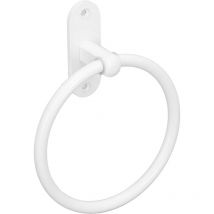 Serbia - Blanc - 1 Piece Towel Ring, Wall Mounted Bathroom Towel Ring White Elegant Rustproof Round Swivel Towel Ring Bathroom Kitchen Towel Ring