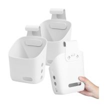 Blanc 3 Pièces Panier de Rangement à Suspendre, Boîte de Rangement Suspendu, Organisateur de Chevet, Boîte Panier de Rangement Suspendu pour Chambre,