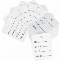 Blanc) 500PCS étiquette de prix pour magasin de vêtements, 35mm50mm, étiquette de marquage