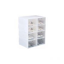 Serbia - blanc) 8 Pièces Empilable Boîte à Chaussures, Femmes Hommes en Plastique Transparent Chaussures Boîte De Rangement Grande Taille avec Clair