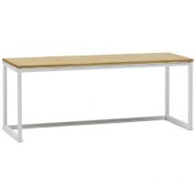 Box Furniture - Banc Banquette iCub3 – style scandinave 40x80x45cm Blanc-Naturel - Blanc
