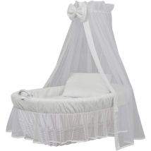 Waldin - ensemble berceau 8 pièces avec matelas, pas une complète berceau:blanc