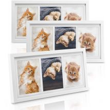 Bomoe - Galeria Multi cadre photo mural – Set de 3 pour images avec 10x15cm Blanc