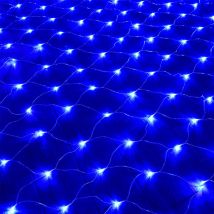 bleu Guirlande Lumineuses Filet,192 LED Filet Lumineux 3M X 2M 8 Modes énergie étanche,Dimmable pour Chambre Noël Mariage